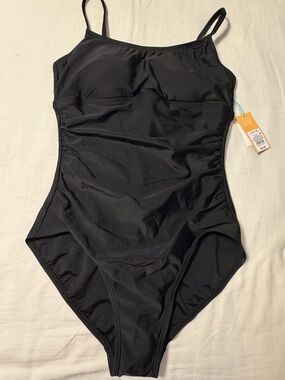 NWT Kona Sol Black One-Piece Swimsuit
